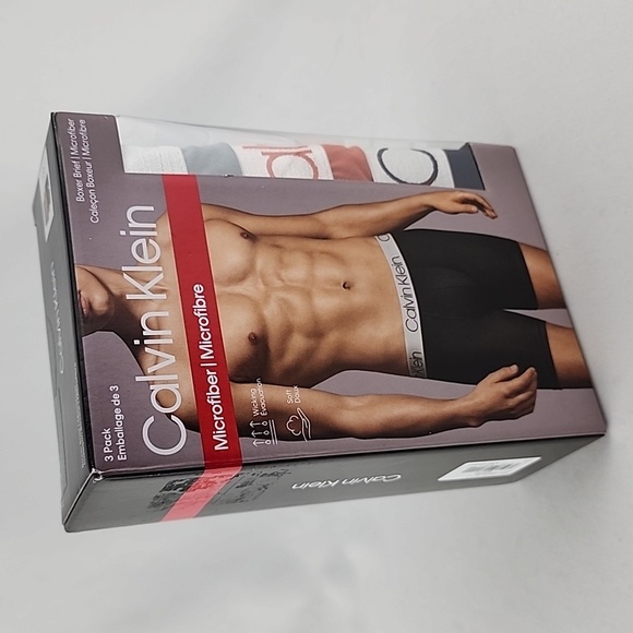 Calvin Klein 3 Pack Microfiber Boxer Briefs Multi Color Size Large - Picture 1 of 10